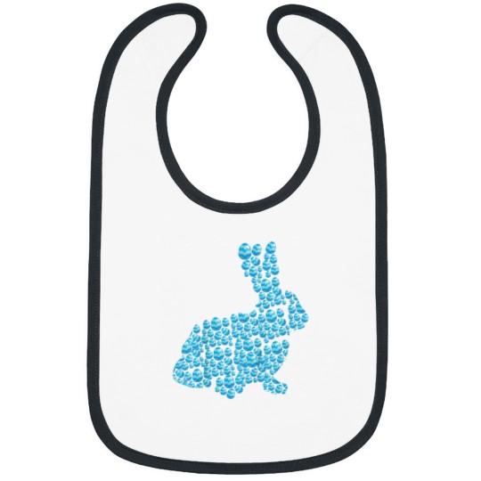Discover Kids Bunny Easter Egg Pattern Cute Rabbit Boys Girls Bibs