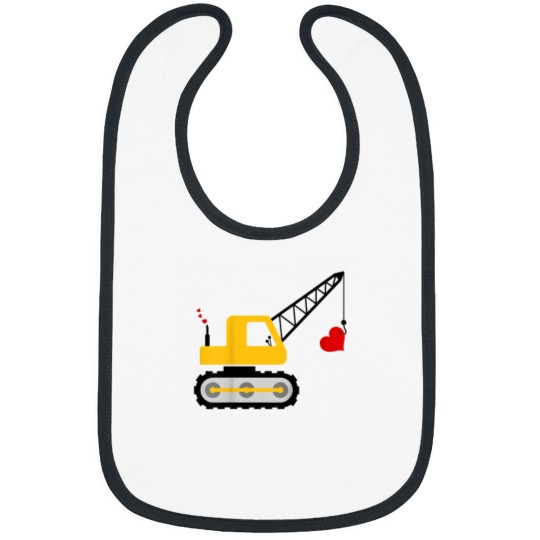 Discover Kids Construction Truck Valentines Day Toddler Boy Bibs