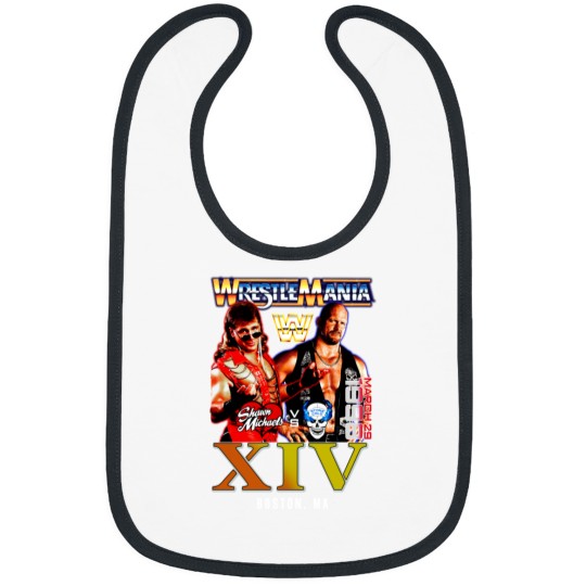 Discover New Wrestling Entertainment WrestleMania XIV 1998 Stone Cold Shawn Michaels Vintage Bibs