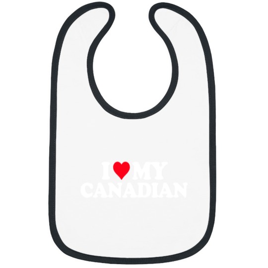 Discover I Love My Canadian Bibs Heart Funny Canada Gi Bibs