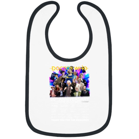 Discover Doctor Who 60th Anniversary 1963-2023 Signature Thank You Bibs