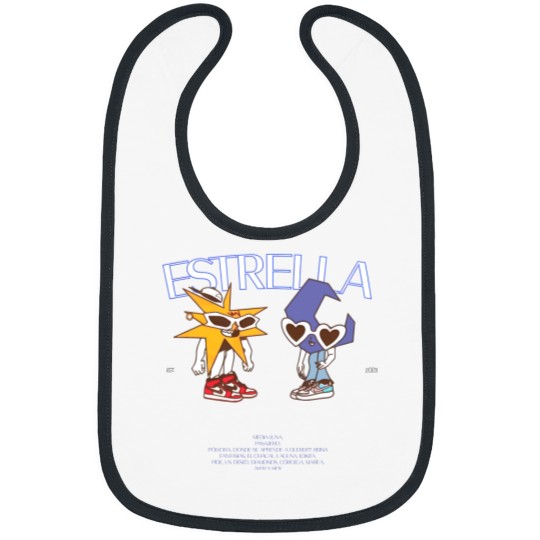 Discover MORA Merch Estrella Album Tracklist Back Design Bibs Mora Graphic Bibs