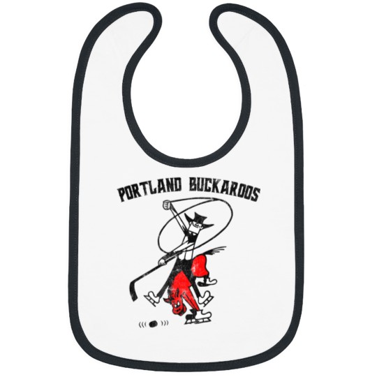 Discover Portland Buckaroos - Defunct Hockey Team - Vintage/Distressed Style - Ice Hockey - Bibs