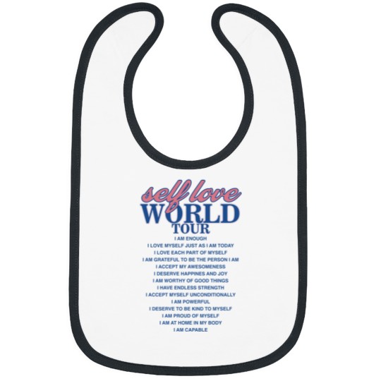 Discover Self Love Bibs, Oversized Bibs Back Printed Trendy Tumblr Bibs