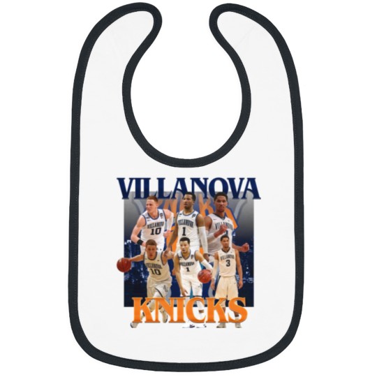 Discover NEW Villanova Knicks Josh Hart, Jalen Brunson and Donte Divincenzo Vintage Graphic Unisex Bibs
