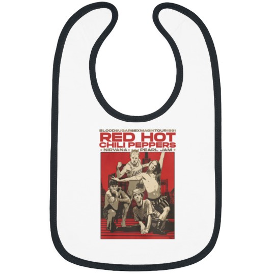 Discover Vintage RHCP Tour 1991 Bibs, Red Hot Chili Peppers Rock Band 2023 Bibs