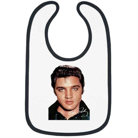 Discover Elvis Presley Signature Bibs Short Sleeve Cotton White Women Men S to 5XL