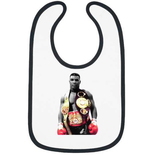 Discover Mike Tyson Boxing Men Bibs Black Cotton Bibs All Sizes S to 5XL