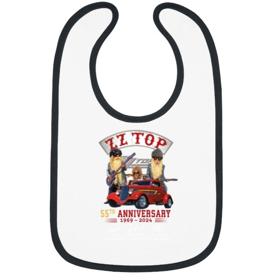 Discover ZZ Top 55th Anniversary Bibs, ZZ Top Rock Band Bibs
