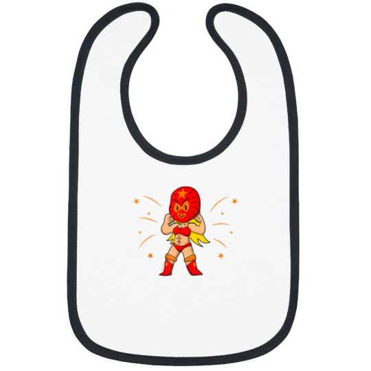 Discover The wrestler Lucha Libre Mexico luchadora comic Bibs