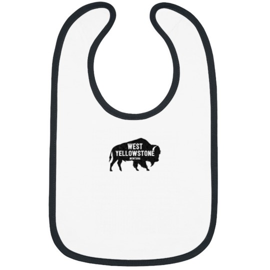 Discover West YStone Montana American Bison Buffalo National Park Sticker Bibs