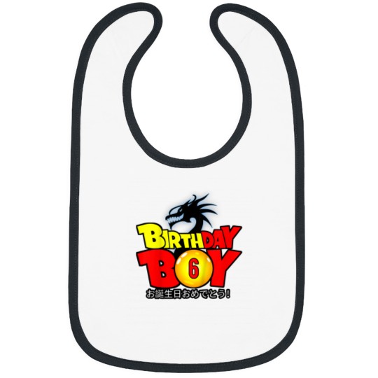 Discover Kids 6 Year Old 6th Dragon Anime Style Birthday Gift For Boys Bibs