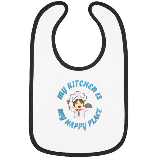 Discover The Kitchen is My Happy Place Bibs