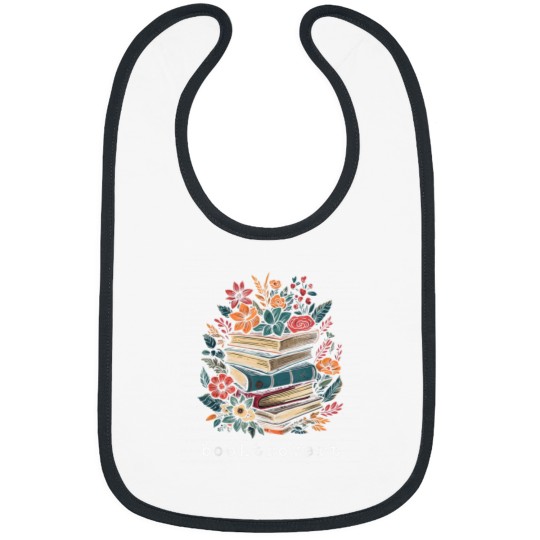 Discover Booktrovert Funny Book Lovers Wildflowers Cottagecore Women Bibs