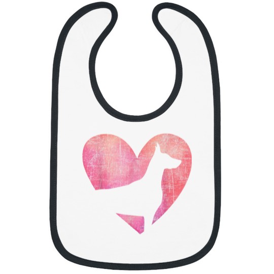 Discover Doberman Heart Shaped Valentines Day Canine Dog Lover Bibs