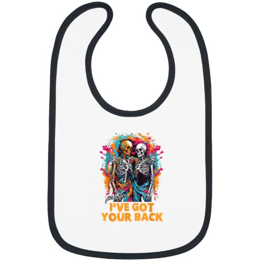 Discover Ive Got Your Back Funny Halloween Skeletons Skull Men Women 5919 Bibs