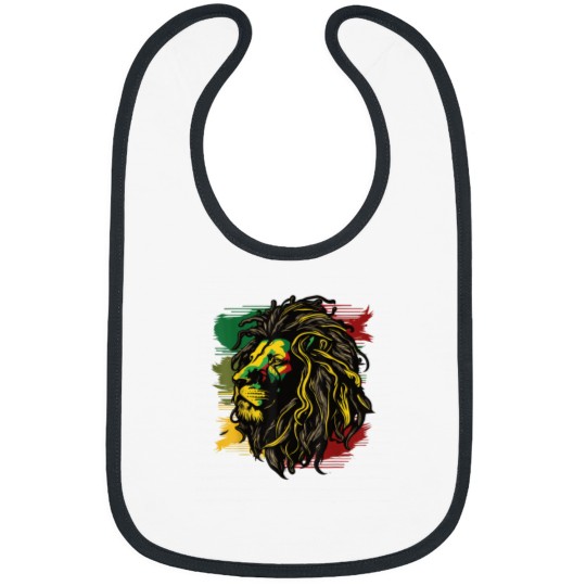 Discover Jamaican Lion Jamaican Rasta Flag Lion Of Judah Reggae Music 4899 Bibs