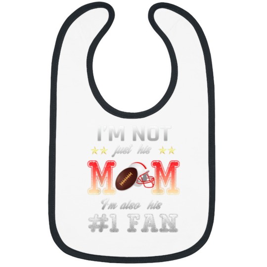 Discover Number One Fan Football Mom Funny Shirt Bibs