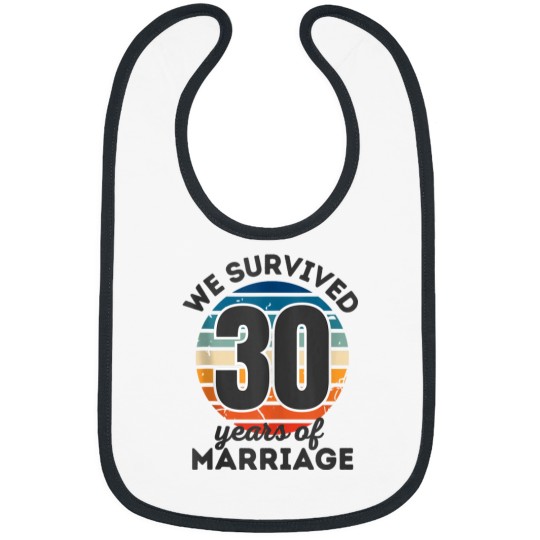 Discover We Survived 30 Years Of Marriage Funny Matching Couples 2737 Bibs