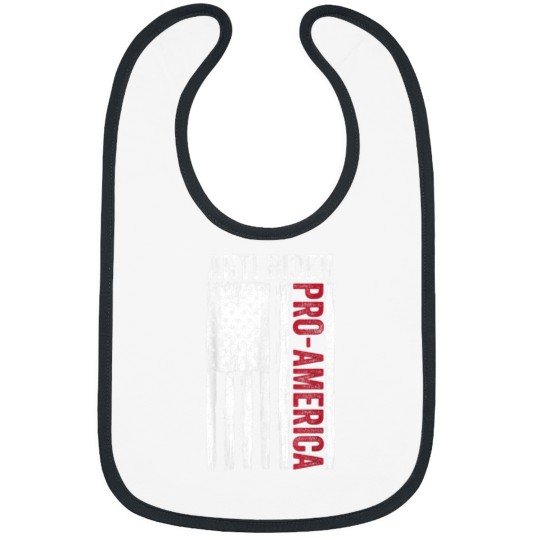 Discover Pro America Anti Biden Flag USA Impeach Joe Biden Sucks Bibs