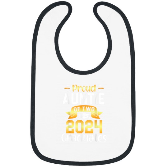 Discover Proud Auntie of 2024 Graduates Twin Family Graduation Day Bibs