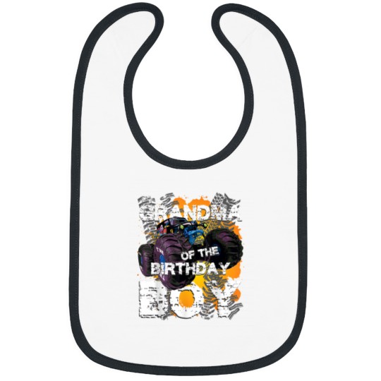 Discover Grandma Of The Birthday Boy Monster Truck Matching Family 2393 Bibs