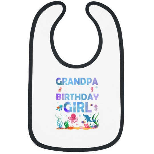 Discover Grandpa Of The Birthday Girl Sea Fish Ocean Animals Aquarium 8161 Bibs