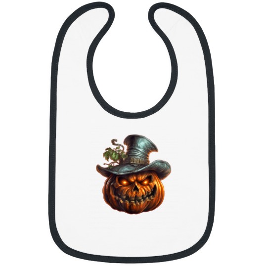 Discover jack o lantern face pumpkin eyelashes hallowen costume funny Bibs