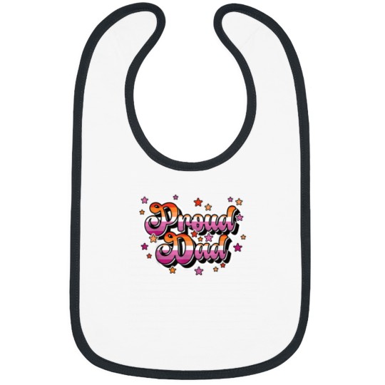 Discover Proud Dad Of A Lesbian Daughter LGBTQ Gay Daughter Lesbian Bibs