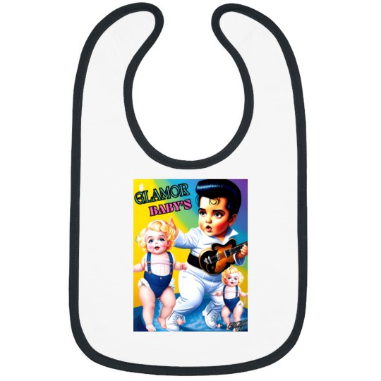 Discover Elvis  Marilyn’s Glamor Twins Rock the Dance Floor Sticker Bibs