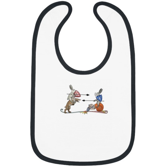 Discover Medieval Marginalia jousting rabbits MargiKnights Bibs