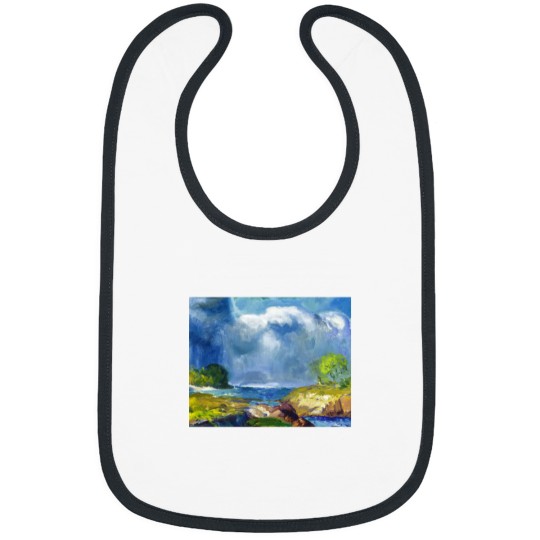 Discover 1916 The Coming Storm coastal NewEngland landscape painting by George Wesley Bellows Active Bibs
