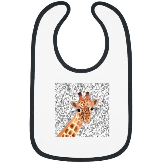 Discover Watercolor Giraffe Throw Pillow Bibs