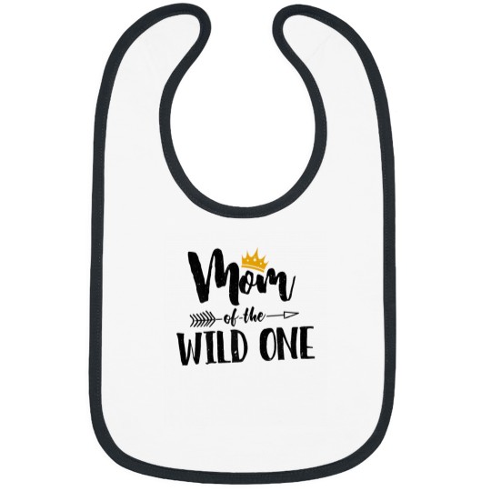 Discover Mom of the Wild One humor Mothers day Gift for Mom 2908 Bibs
