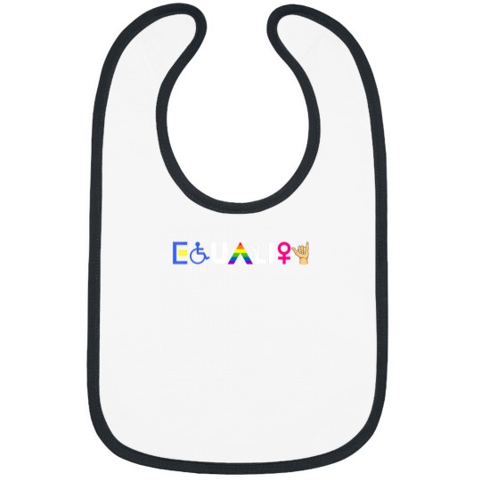 Discover Equality Human Rights Feminist LGBTQ Handicapped Pride Gift Bibs