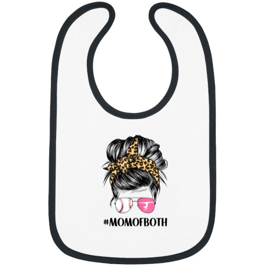 Discover Momlife Baseball Gymnastic Mom Of Both Bun Hair Sunglasses Bibs