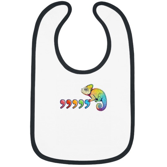 Discover Comma Chameleon Funny 80s Throwback 7225 Bibs