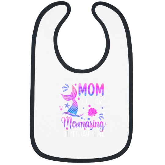 Discover Mom of The Mermazing Birthday Girl Mermaid Party Family Bibs
