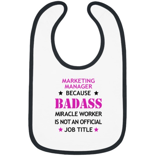 Discover Marketing Manager Badass Funny Birthday Christmas Gift Relaxed Fit Bibs
