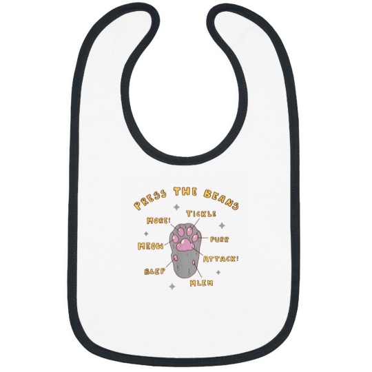 Discover Press The Beans Funny Cat Paw Design Bibs
