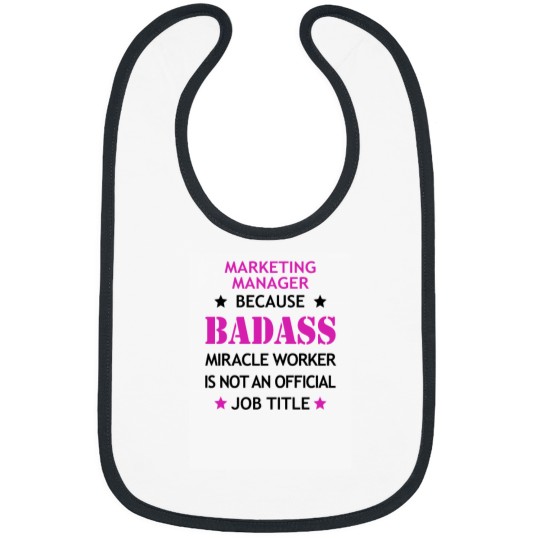 Discover Marketing Manager Badass Funny Birthday Christmas Gift Relaxed Fit Bibs