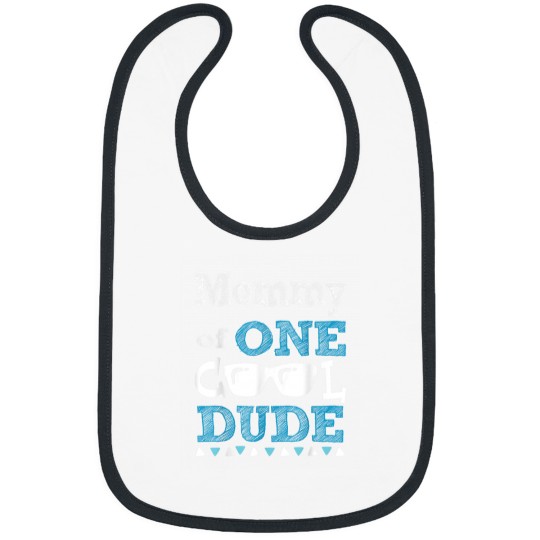 Discover Mommy of One Cool Dude Funny Birthday Boy Cool Bibs