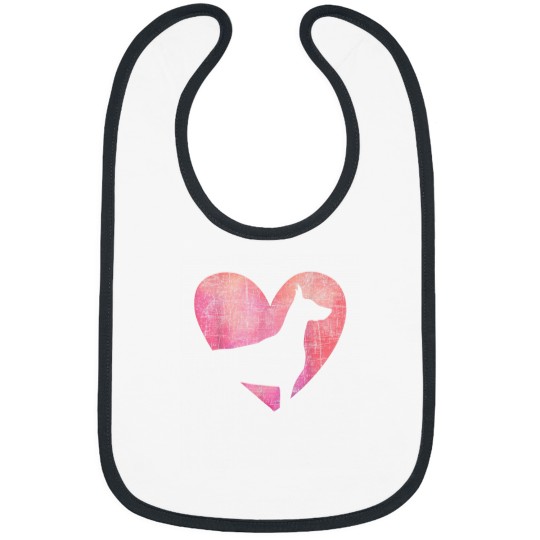 Discover Doberman Heart Shaped Valentines Day Canine Dog Lover Bibs