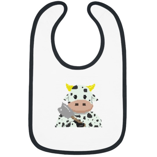 Discover Pixel Cow Chop Bibs