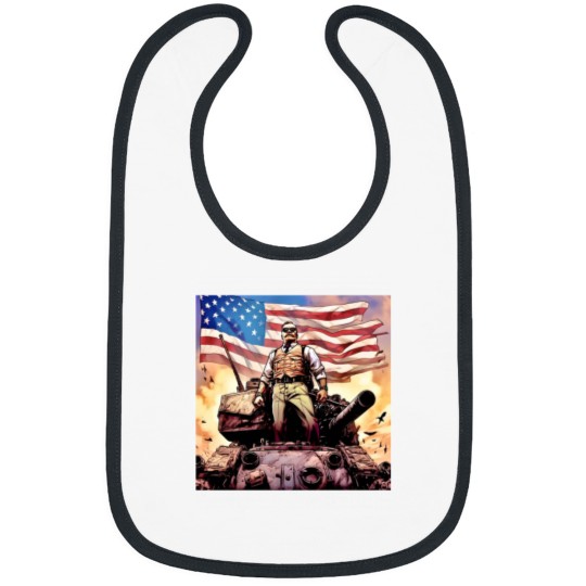 Discover Teddy Tank Commander Bibs