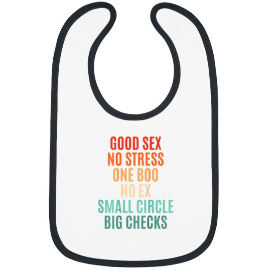 Discover Good sx No Stress One Boo No Ex Small Circle Big Checks Bibs