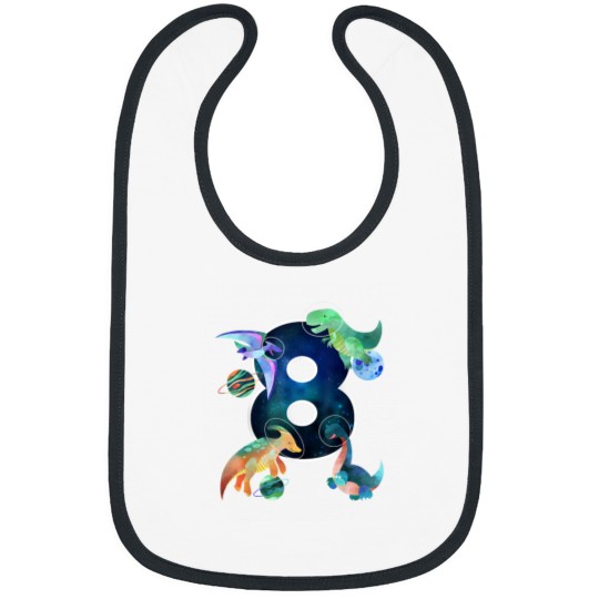 Discover Kids Astronaut Outer Space Dinosaurs 8th Birthday Boy Gift Bibs