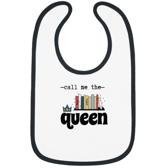 Discover Book Queen Tee Funny Reading Hobby Librarian Bookworm Women Bibs