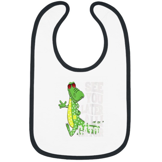 Discover See You Later Alligator Funny Graphic Gator Design Apparel Bibs