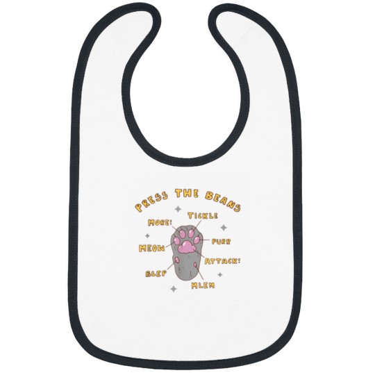 Discover Press The Beans Funny Cat Paw Design Bibs